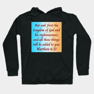 Bible Verse Matthew 6:33 Hoodie